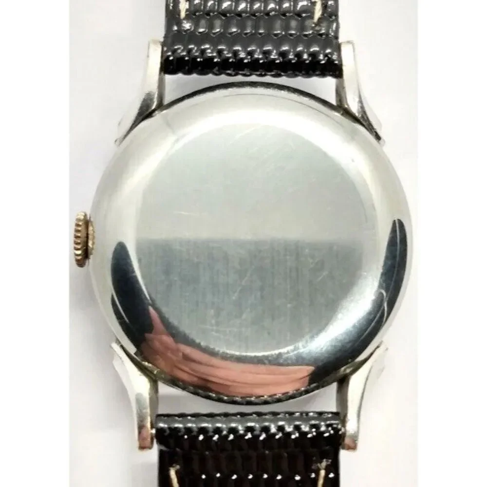Rare Vintage Felca Regulator Men's Watch Swiss Silver Tone Retro Wristwatch